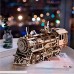 ROBOTIME 3D Assembly Wooden Puzzle Laser-Cut Locomotive Kit Mechanical Gears Toy Brain Teaser Games Best Birthday Gifts for Engineer Husband & Boyfriend & Teen Boys & Adults B076ZM1K6Z